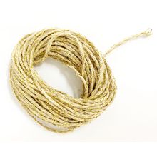 Cordão de Juta com fio dourado  - 10 metros - EcoArt Embalagens