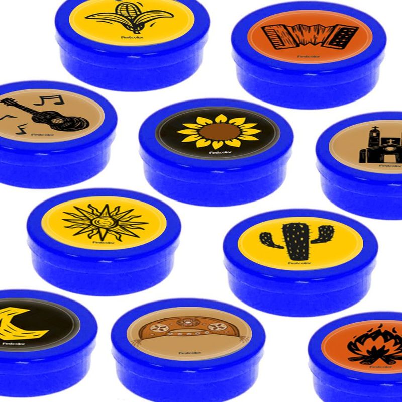 Latinha Lembrancinha Azul Escuro - Festa Junina Sertão - 8 cm - 20 unidades - Magazine 25