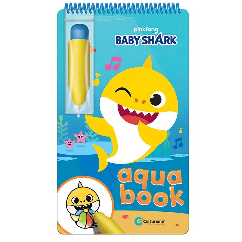 Livro Aqua Book Baby Shark - 01 Unidade - Culturama - Magazine 25