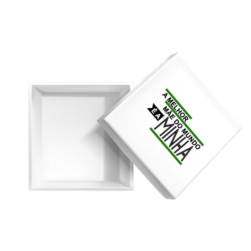 Caixa Cubo Personalizada Dia das Mães - A Melhor Mãe do Mundo é a Minha - 1 unidade - Magazine 25