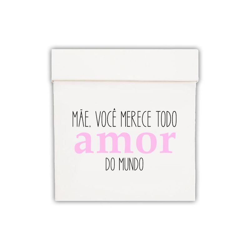 Caixa Cubo Personalizada Dia das Mães - Todo Amor do Mundo - 1 unidade - Magazine 25