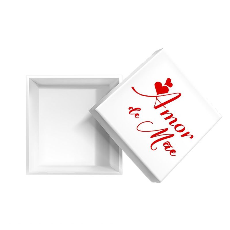 Caixa Cubo Personalizada Dia das Mães - Amor de Mãe - 1 unidade - Magazine 25