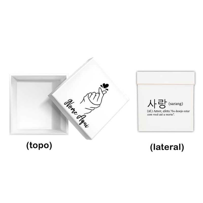 Caixa Cubo Personalizada Dia dos Namorados - Sarang - 1 unidade - Magazine 25