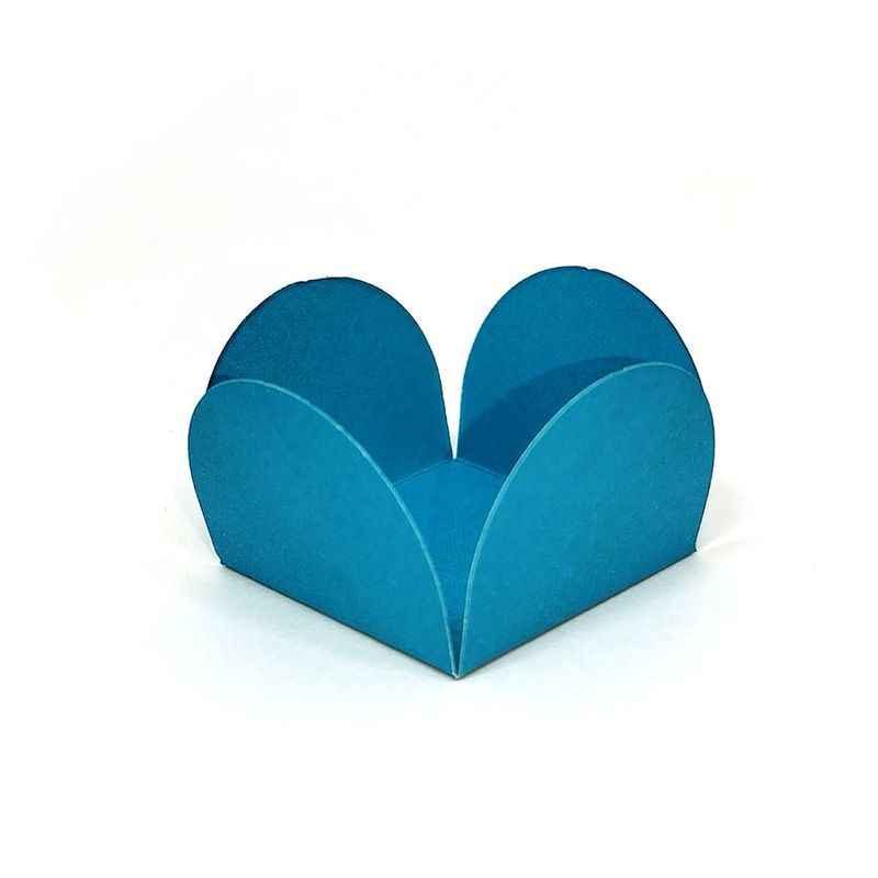 Forminhas para Doces 4 Pétalas Azul Turquesa  - 50 unidades - magazine 25