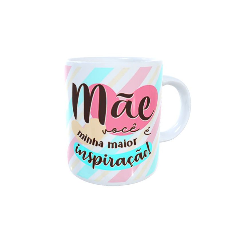 Caneca de Porcelana Personalizável c/ Nome "Mãe Você é Minha Inspiração" - 1 unidade - Magazine 25