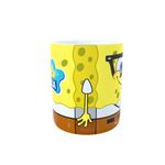 Caneca de Porcelana Bob Esponja Calça Quadrada - 1 unidade - Magazine 25