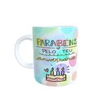 Caneca de Porcelana Parabéns Pelo Seu Aniversário - 1 unidade - Magazine 25