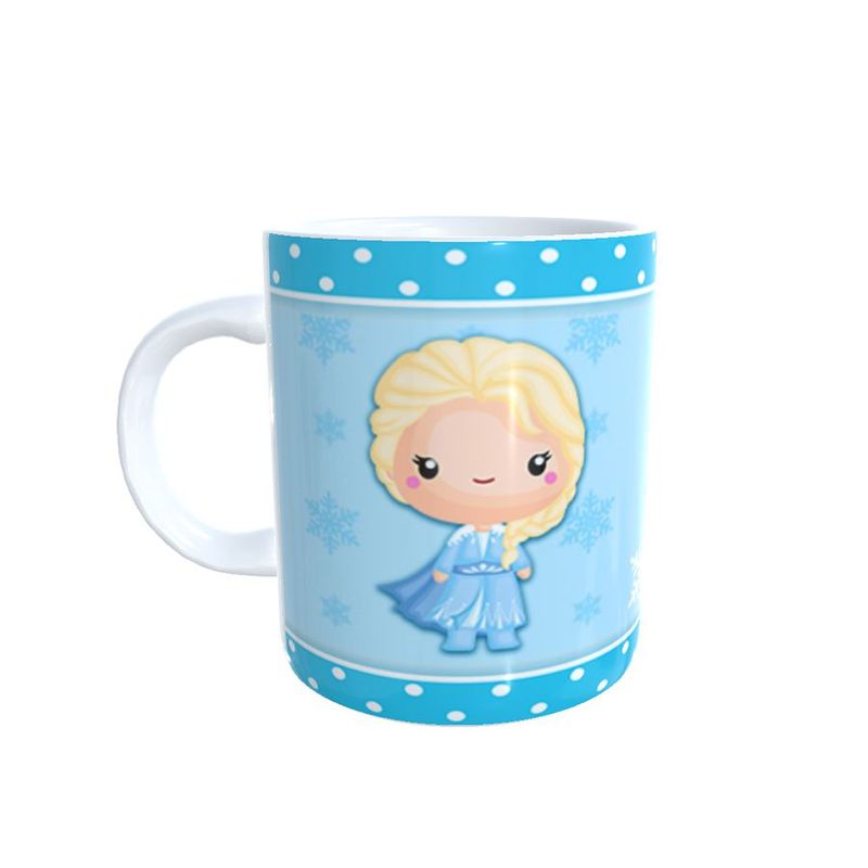 Caneca de Porcelana Personalizável c/ Nome Princesa Elsa - 1 unidade - Magazine 25