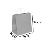 Sacola de Papel Kraft Delivery G 34x31x19cm - 50 unidades - Cromus - magazine 25 Embalagens