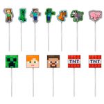 Pick Decorativo Minecraft - 3 cm x 9 cm - 12 unidades - Cromus - Rizzo