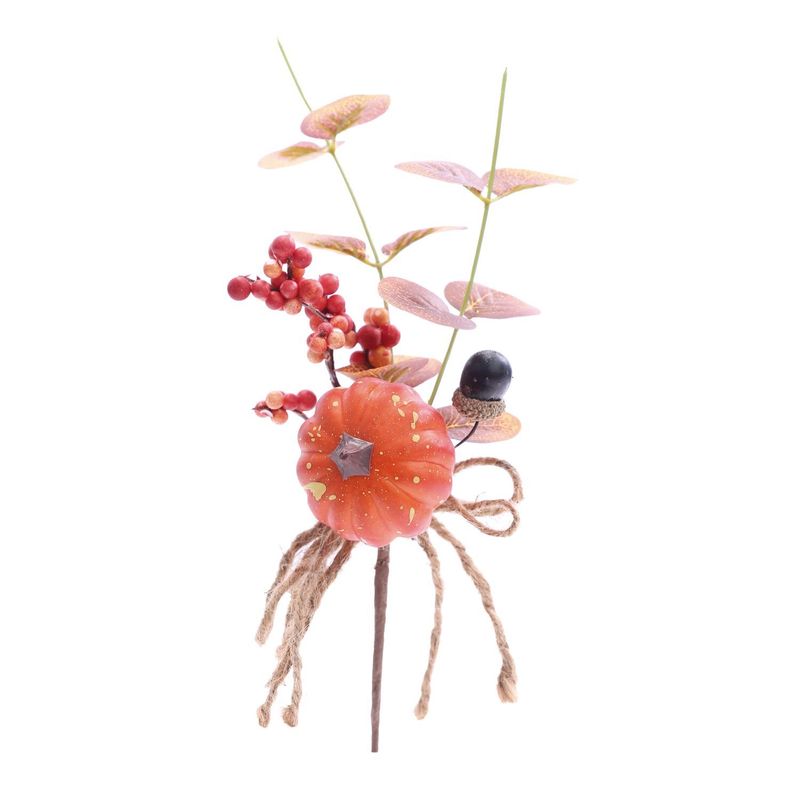 Galho Abóboras Com Mirtilo para Decoração de Halloween - Cromus - 1Un