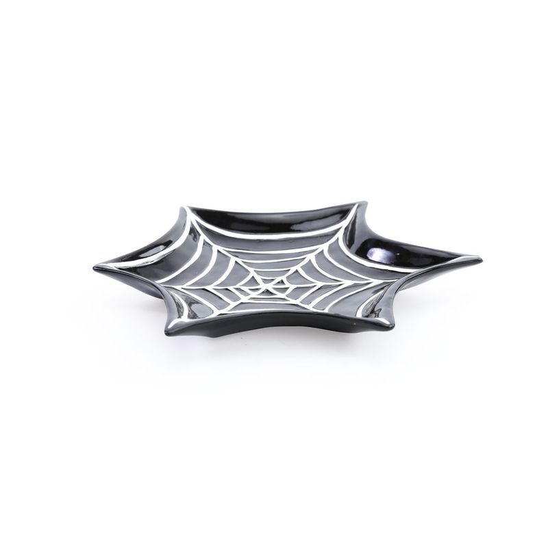 Teia de Aranha Decorativa Preto / Branco para Decoração de Halloween - Cromus - 1Un