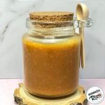 Pote de Vidro com Colher de Madeira e Tampa de Rolha - 250ml - 7cm x 10cm - magazine 25 Embalagens