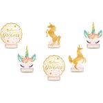Decoracao De Mesa Festa Unicornio 2 06 Unidades - Regina - Magazine 25 Festas
