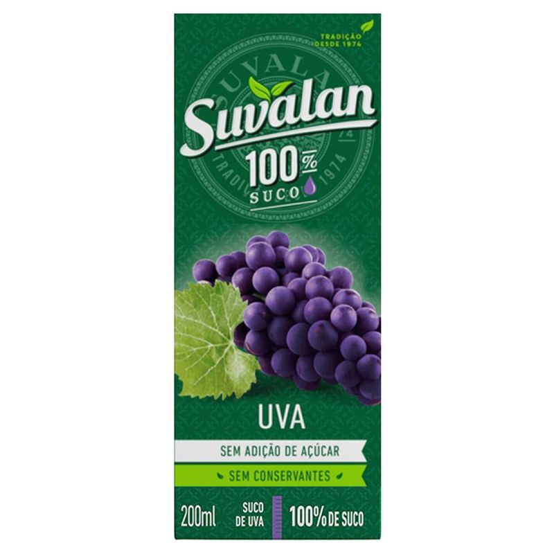 Suco de Uva 100% 200ml - Suvalan