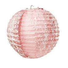 Lanterna de Papel Rendado Rosa 20cm - 01 unidade - Cromus - Magazine 25s