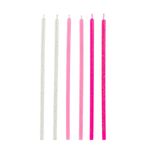 Vela Palito Rosa e Branca 15 cm - 1 unidade Pct. c/ 6 unds. - Silver Festas - magazine 25 Embalagens