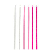 Vela Palito Rosa e Branca 15 cm - 1 unidade Pct. c/ 6 unds. - Silver Festas - magazine 25 Embalagens