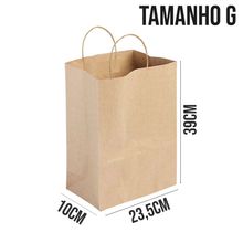 Sacola de Papel Kraft - Tamanho G 23,5x10x39cm - Ref. 0053 - Magazine 25