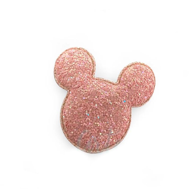 Aplique Urso Glitter Rosa Claro - 6,5cm - 2 Un - Artegift - magazine 25