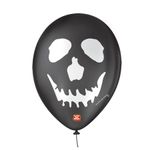 Balão de Festa Decorado Caveira - Preto e Branco 9" 23cm - 25 Unidades - São Roque - magazine 25 Embalagens