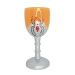 Taça Halloween - Laranja com Cinza - Caveira com Aranha - 250ml - 1 unidade - Silver Festas - Magazine 25