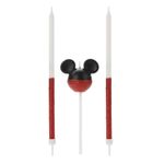 Vela Mickey 360 Glitter Vermelho Disney Silver Festas magazine 25