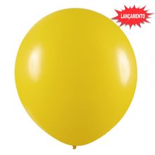 Balão de Festa Redondo Profissional Látex Liso 24'' 60cm - Amarelo - 3 unidades - Art-Latex - Magazine 25