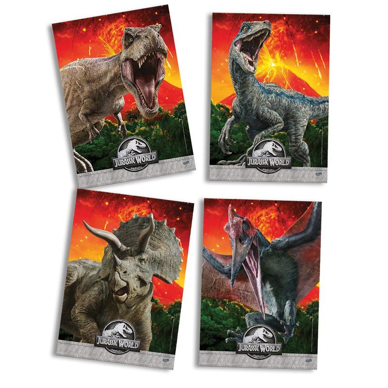 Quadro Decorativo Festa Festa Jurassic World - 04 unidades - Festcolor - Magazine 25 Festas