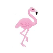 Aplique Flamingo Rosa Silicone - 3,5cm - 4 Un - Artegift - Magazine 25