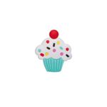 Aplique Cupcake Azul Silicone - 3,5cm - 4 Un - Artegift - Magazine 25