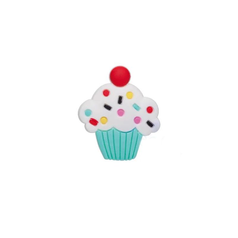 Aplique Cupcake Azul Silicone - 3,5cm - 4 Un - Artegift - Magazine 25