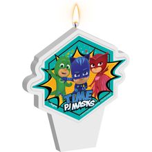 Vela Plana Adesivada PJ MASKS 2 - 01 unidade - Regina - Magazine 25