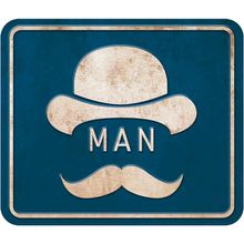 Placa decorativa Man -20cm x 17cm - 1 Unidade - Magazine 25