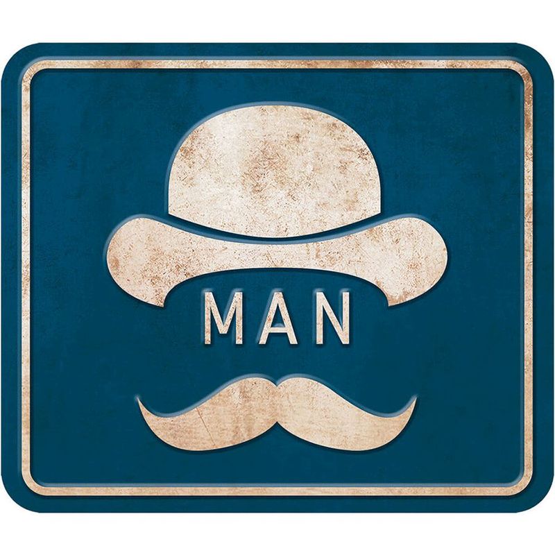 Placa decorativa Man -20cm x 17cm - 1 Unidade - Rizzo Embalagens