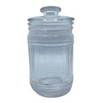 Pote de Vidro Canelado com Tampa Hermética - 17,5cm - 700ml - 1 unidade - Magazine 25