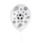 Balão de Festa Decorado Futebol - Branco e Preto 9" 23cm - 25 Unidades - São Roque - Magazine 25 Balões