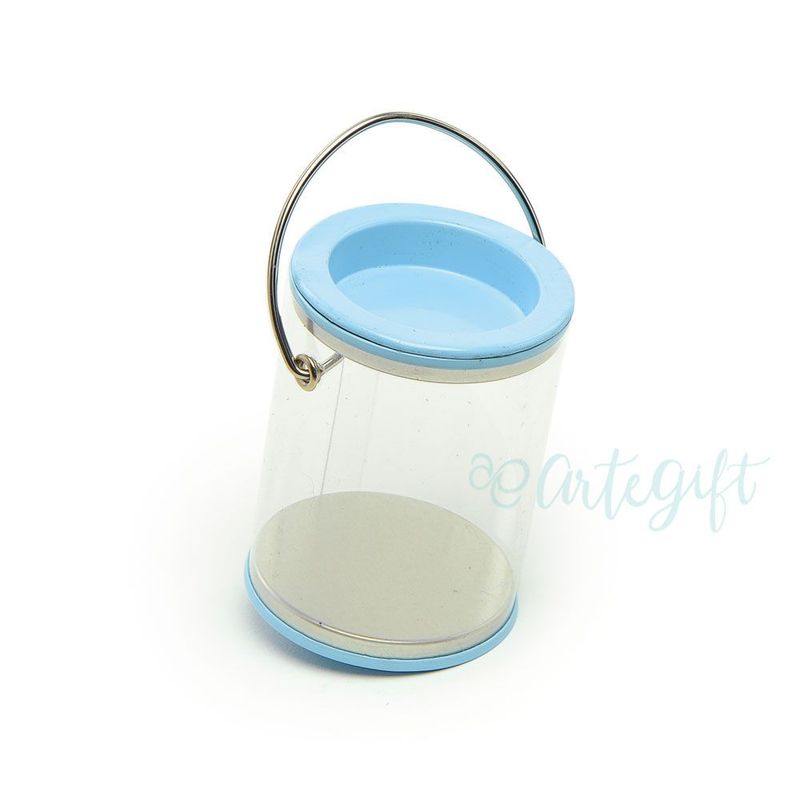 Mini Lata Tinta Azul - 4x7cm - 06 unidades - Artegift - Rizzo Embalagens