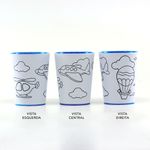 Copo para Colorir Color Cup Aventureiro - Azul 10cm - 01 unidade - Magazine 25
