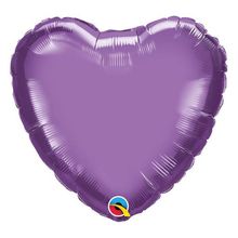 Balão de Festa Microfoil 18" 45cm - Coração Chrome Roxo - 01 Unidade - Qualatex - Magazine 25