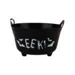 Cesta Plástica - Mini Bowl Preto- Happy Halloween - 11,5 x 6,5 x 11,5 cm  - 1 unidade - Cromus - Magazine 25