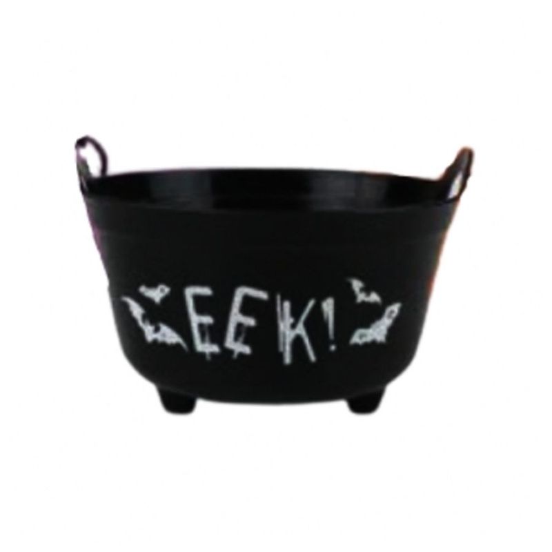 Cesta Plástica - Mini Bowl Preto- Happy Halloween - 11,5 x 6,5 x 11,5 cm  - 1 unidade - Cromus - Magazine 25