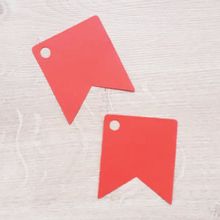 Tag Bandeirinha Festa Junina Vermelho - 4,5 X 5,5 cm - 10 Unidades - Magazine 25