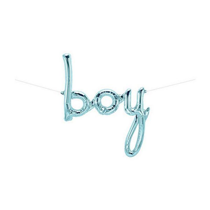 Balão de Festa Microfoil 42" 107cm - Boy Pastel Azul - 01 Unidade - Qualatex - Rizzo Embalagens
