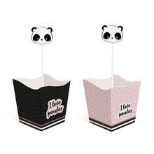 Kit Cachepot c Pick Festa Panda - 4 unidades - Cromus - Magazine 25s