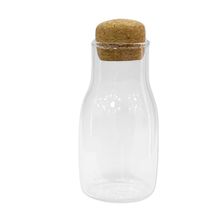 Pote de Vidro com Tampa de Rolha - 11x5cm - 200ml - 1 unidade - Magazine 25