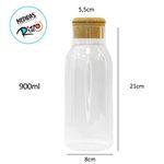 Pote de Vidro com Tampa de Rolha - 21x8cm  - 900ml - 1 unidade - Magazine 25