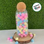 Pote de Vidro Canelado com Tampa Esfera - 9x20cm - 990ml - 1 unidade - Magazine 25