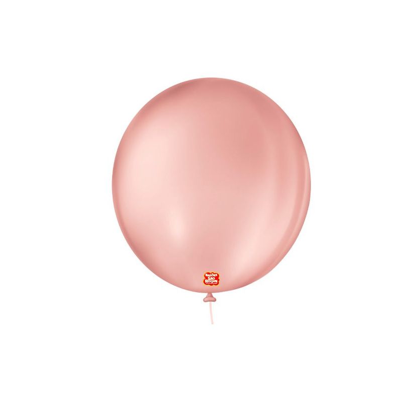Balão de Festa Látex Liso 9 Redondo - Rose - 50 unidades - Balões São Roque - Magazine 25