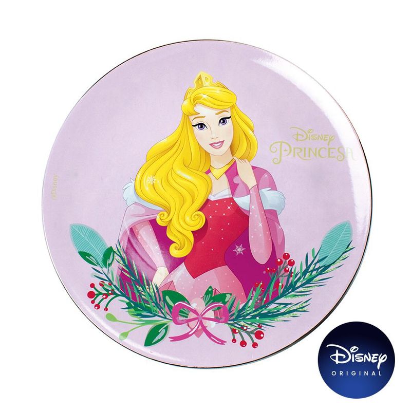 Sousplat Natalino - Princesa A Bela Adormecida - 33cm - 1 UN - Disney Original - Cromus - Rizzo